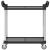 Cărucior cu 2 niveluri, negru, 99x50x97 cm, aluminiu GartenMobel Dekor