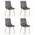 Set 4 scaune bucatarie/living, Artool, Libra, catifea, metal, gri si natur, 45x54x86.5 cm GartenVIP DiyLine