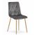 Set 4 scaune bucatarie/living, Artool, Libra, catifea, metal, gri si natur, 45x54x86.5 cm GartenVIP DiyLine