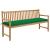 Bancă de grădină cu pernă verde, 175 cm, lemn masiv tec GartenMobel Dekor