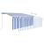 Copertină retractabilă manual cu stor, albastru & alb, 3x2,5 m GartenMobel Dekor