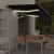 Copertină retractabilă manual cu stor&LED, antracit, 5x3 m GartenMobel Dekor