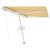 Copertină retractabilă manual, galben/alb, 300x250 cm GartenMobel Dekor