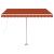Copertină retractabilă manual, portocaliu/maro, 300x250 cm GartenMobel Dekor