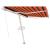 Copertină retractabilă manual, portocaliu/maro, 300x250 cm GartenMobel Dekor