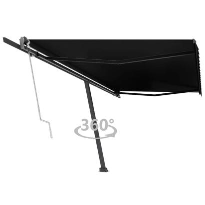 Copertină autonomă retractabilă automat, antracit, 500x300 cm GartenMobel Dekor