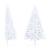 Jumătate brad Crăciun artificial cu set globuri, alb, 120 cm GartenMobel Dekor