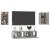 Set dulapuri TV, 4 piese, gri beton, lemn prelucrat GartenMobel Dekor