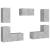 Set de dulapuri TV, 7 piese, gri beton, lemn prelucrat GartenMobel Dekor