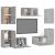 Set de dulapuri TV, 7 piese, gri beton, lemn prelucrat GartenMobel Dekor