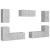 Set de dulapuri TV, 7 piese, gri beton, lemn prelucrat GartenMobel Dekor