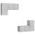Set de dulapuri TV, 4 piese, gri beton, lemn prelucrat GartenMobel Dekor