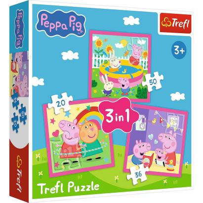 PUZZLE TREFL 3IN1 PEPPA PIG SI PRIETENII SuperHeroes ToysZone