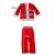 Set Costum de Mos Craciun cu Barba, Caciula, Sac Cadouri, 13 Piese, Rosu/Alb
