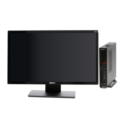 Sistem POS OptimX T100 Mini, Intel Core i3-8100 3.60GHz, 8GB DDR4, 256GB SSD + Monitor Touchscreen OptimX Pro MY21, 21.5 inch NewTechnology Media