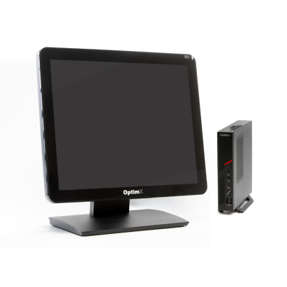 Sistem POS OptimX T100 Mini, Intel Core i3-8100 3.60GHz, 8GB DDR4, 256GB SSD + Monitor Touchscreen OptimX Pro MY17, 17 inch NewTechnology Media