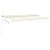 Copertină retractabilă manual cu LED, crem, 600x350 cm GartenMobel Dekor