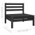 Set mobilier de grădină, 6 piese, negru, lemn masiv de pin GartenMobel Dekor