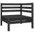 Set mobilier de grădină, 6 piese, negru, lemn masiv de pin GartenMobel Dekor