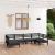 Set mobilier de grădină, 6 piese, negru, lemn masiv de pin GartenMobel Dekor