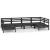 Set mobilier de grădină, 6 piese, negru, lemn masiv de pin GartenMobel Dekor