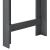 RESIGILAT - Masa tip Bar Danderyd cu 3 Rafturi pentru Bauturi, PAL Gri Inchis, Dimensiuni 120x60x105 cm