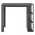 RESIGILAT - Masa tip Bar Danderyd cu 3 Rafturi pentru Bauturi, PAL Gri Inchis, Dimensiuni 120x60x105 cm
