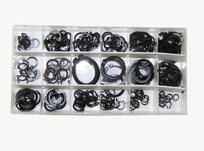 Set agrafe 225 piese sigurante elastice seeger din otel de arc AutoDrive ProPart