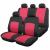 Huse Scaun Auto, 9 piese, universale, culoare Rosu-Negru FAVLine Selection
