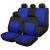 Huse Scaun Auto, 9 piese, universale, culoare Albastru-Negru FAVLine Selection