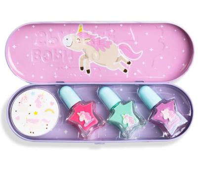 MARTINELIA LITTLE UNICORN SET 3 LACURI DE UNGHII SI STICKERS IN CUTIE METALICA SuperHeroes ToysZone