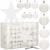 Set globuri si decoratiuni de Craciun, 100 piese, diverse dimensiuni cu stea, alb Household NewTrend