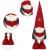 Figurina Craciun, Gnom, picioare telescopice, inaltime extensibila 50-70cm Household NewTrend