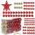 Set globuri de Craciun, 100 bucati, 3-6cm, rosu auriu Household NewTrend