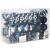 Set globuri si decoratiuni de Craciun, 77 piese, diverse dimensiuni, albastru inchis Household NewTrend