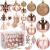 Set globuri si decoratiuni de Craciun, 77 piese, diverse dimensiuni, roz auriu Household NewTrend