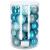Set globuri de Craciun, 30 bucati, 6 modele, 8cm, albastru Household NewTrend