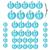 Set globuri de Craciun, 37 bucati, 3-8cm, albastru perla Household NewTrend