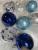 Set globuri de Craciun Inedit, 30 bucati, 6cm, transparente si albastru Household NewTrend