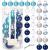 Set globuri de Craciun Inedit, 30 bucati, 6cm, transparente si albastru Household NewTrend