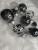 Set globuri de Craciun Inedit, 24 bucati, 5cm, transparente cu interior negru Household NewTrend