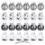 Set globuri de Craciun Inedit, 24 bucati, 5cm, transparente cu interior negru Household NewTrend