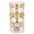 Set globuri de Craciun cu modele de sarbatori, 30 bucati, 7cm, alb auriu Household NewTrend