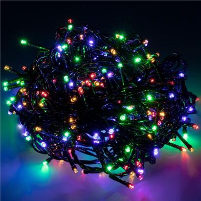 Instalatie lumini pentru bradul de Craciun, 19,5 metri, 300 LED-uri, multicolor Household NewTrend