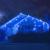 (DL) Ghirlanda luminoasa tip perdea cu flash 500 LED-uri, 20m, pentru interior/exterior, iluminare albastra Household NewTrend