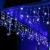 (DL) Ghirlanda luminoasa tip perdea cu flash 500 LED-uri, 20m, pentru interior/exterior, iluminare albastra Household NewTrend