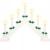 Lumanari decorative de Craciun, stand de lemn, 7 becuri tip LED, culoare alba Household NewTrend