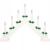 Lumanari decorative de Craciun, stand de lemn, 7 becuri tip LED, culoare alba Household NewTrend