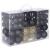 Set globuri de Craciun, 100 bucati, 3-6cm, negru auriu Household NewTrend
