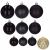 Set globuri de Craciun, 100 bucati, 3-6cm, negru auriu Household NewTrend